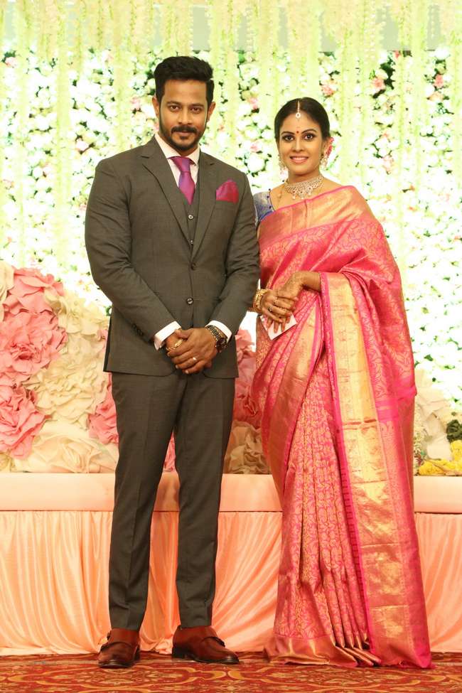 Actress Chandini weds Nandha Wedding Reception Stills